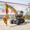 8ton Wheel Excavator With Brake Hammer Attachment Diesel Engine Excavators