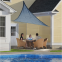 Sun Shade Sail Rectangle Canopy 9.8 x 9.8 Sail Shade Sun Shades for Patios