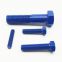 BLUE PTFE COATING CORROSION RESISTANT HEX HEAD BOLT WITH NUT AND WASHER