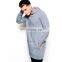 Side zipper Long line black pullover hoodie custom made hoodies for men Sweatshirts with printing or Embroidery logo