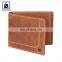 Contrast Stitching Vintage Style Elegant Design Good Quality Genuine Leather Wallet for Men