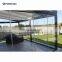 Wall Mounted Summer Garden Glass Canopy Sunroom Veranda Cover Patio Terrace Roof With Frameless Multi track Sliding Glass Door