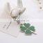 High Quality Green Leaf clover Keychain Fashion Creative Beautiful Four Leaf Clover Lucky Key Chain Jewelry