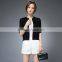 OEM Summer new round neck short sleeve knit cardigan paragraph Korean Fashion Slim linen jacket
