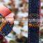 Nylon webbing adjustable chain dog harness with dog leash