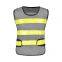 High gloss reflective workwear vest with front and rear surround reflective stripes. In stock wholesale support for logo customization