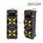 ZQS12205 super power 80W 12-inch*2  OEM cost-effective big party speaker with colorful lights