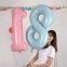 40 Inch Macaron Blue Pink Foil Number Balloons 0 1 2 3 4 5 6 7 8 9 Birthday Party Baby Shower Wedding Decoration Festival Ballon