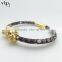 Viya Fashion Lion Head Bracelet Classic Chinese Knot 18k Gold-Plated Bracelet Genuine Python Leather Bracelet Luxury Jewelry