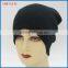 customized black 100% acrylic cheap blank knitted hat