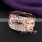 Personalized zipper design gold crystal new model wedding ring