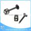 Black Plated Clear Crystal Internally Threaded Body Labret