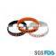 Custom wholesale fashion silicone bracelets embossed imprinted printed logo Silicone Rubber Wristband bracelet