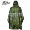 Polyster PVC Jungle Camouflage Poncho Raincoat Used For Tents