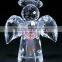 Engraved crystal angel, hanging ornament crystal angels