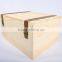 Fashionable Pine Wood Wine Box with Metal Lock