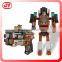 Die cast material soft bullet gun transformable robot toy