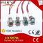 High Brightness 10mm dia Metal 24v Red Led indicator signal light with 20cm cable