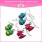 Wholesale fashion girls beautiful fashion style multi-color design dangle earring