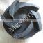 Rubber slurry pump impeller with erosive resistance