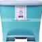Pinky curvy pedal trash can with oval lid