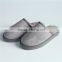 Woman microsuede cement indoor slipper