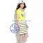 Custom wholesale yarn dyed cotton girls casual dresses with printing