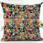 Wholesale canvas 3d digital printed sofa seat cushion covers with customized designs