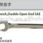 High quality cr-v steel 9pcs double open end wrench spanner with DIN standard and die forged