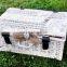 Shabby Chic and Rustic Wicker Wooden Card Box, White Wedding Card wicker picnic Country wedding basket Burlap gift basket                        
                                                Quality Choice