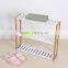 New Arrival Mini 3tiers Bamboo Towl Rack,white Hanging Bathroom Shelves