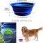Dog Portable Collapsible Travel Silicone Pet bowl