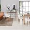 1+6 dining set with MDF painting top and PU chairs with wooden grain finishing