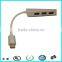 USB 3.1 RTL8153 Type C male to RJ45 ethernet adapter with HUB for notebook