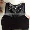 new sexy lace black white stretch boob tube top beautiful bra,lace bra top