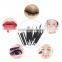 2016 wooden private label facial cleansing shaving makeup cosmetic brush set girl make up wholesale