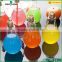 200ml lamp bulb shape glass beverage bottle with straw