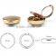 Cosmetic packing round plastic compact powder containers