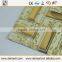 Golden White Mural Interlocking Pattern Glass Mosaic Tile (crystal Glass )