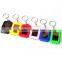 New Fashion Mixed Color Solar Portable LED Light Keychain / Mini Flashlight Key Ring Survial Gadget 3 LED