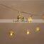 two color metal hollow ball led string light for Christmas Iindoor and outdoor decorative