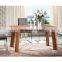 TB elegent coffee leather squared chromed leg dining chair