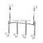 Decorative over door clothes hanger,creative hook and hanger hook made from steel wire