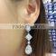 Brass Jewelry Cubic Zirconia Stone Wedding Earrings