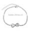 925 sterling silver Japanese style infinity sakura bracelet for women