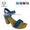 latest style sandals open toe platform high heel shoes slip back pump