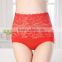 Sexy lace high-waisted belly underwear, buttock carried bamboo fiber big yards panties