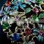 45mm big epoxy colorful flowers crystal round filigree victorian fashion women brooch jewelry 6520001