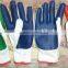 BSSAFETY green blue red rubber coated gloves, contruction gloves for hard work