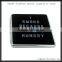 2014 High Quality Black Suede Leather Metal Cigarette Case Box Wallet With Elastic Holder